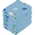 thumbnail image 4 of GZHJMY Christmas Snowman Washcloths 2 Pack, Super Soft Absorbent Cotton Baby Face Towels, Washable Reusable Fingertip Towel for Bath Gym Hotel Spa, 12 x 12 Inch, 4 of 7