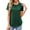 Green, variant on Women’s Short Sleeve Shirts Dressy Lace Smocked Summer Tops Trendy Casual T shirts Cute Work Blouses L