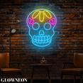 thumbnail image 3 of Glowneon Skull Led Neon Light, Skull Mexican Day Of The Dead Wall Art, 3 of 5