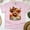 Light Pink, variant on Hey Fall Highland Cow Shirt | Cute Plaid Bow Autumn Tee | Fall Farm Graphic T-Shirt, White, Size S