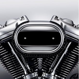 Conjunto De Limpiador De Aire Cromado Para Harley Davidson - Estilo Ovalado, Marca V-Twin, Fácil Instalación