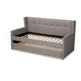 thumbnail image 4 of Bowery Hill Contemporary Upholstered Fabric Twin Daybed with Trundle in Gray, 4 of 10