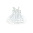 thumbnail image 1 of ZAXARRA Robe d'Été Princesse pour Filles Tout-Petits Blanche Sans Manches à Volants en Tulle et Sequins Robe de Fête, 1 of 6