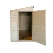 Duramax 4 x 8 SideMate Plastic Storage Shed + Foundation for Garden, Patio and Backyard