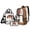 Brown-Dachshund Paw Paw, variant on Kuiaobaty Astronaut Print Clear Backpack Set for Boys Soccer Ball Print Backpack and Lunch Bag Set with Cup Holder Lightweight Clear Bookbag and Pencil Case for School