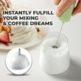 thumbnail image 2 of Zulay Kitchen Minifroth Milk Frother Handheld - Portable Milk Frother Wand for Travel - Small Wand Frother for Coffee, Sage, 2 of 8