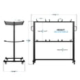thumbnail image 6 of Emma + Oliver Heavy Duty Folding Table and Chairs Mobile Cart with Locking Wheels and Included Outdoor Cover and Bungee Cords, Black, 6 of 13