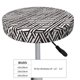 thumbnail image 4 of Disketp Black White Stripes Funda Redonda para Taburete, Funda de Cojín para Silla de Bar Suave y Elástica-14 inch, 4 of 7