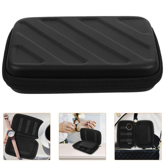 NIYANGLE Anti Wrinkle Watch Storage Bag Black EVA 1Pack