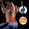 thumbnail image 3 of （brown-L）leather weight lifting belt,adjustable with buckle,back support, 3 of 5