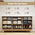 thumbnail image 4 of S-HOME Modern 57 Inch Dresser in Natural Oak Finish with 9 Drawers and Metal Handles Perfect Storage Organizer, 4 of 11