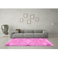 thumbnail image 3 of Ahgly Company Indoor Round Abstract Pink Modern Area Rugs, 6' Round, 3 of 4