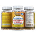 thumbnail image 4 of Sunshine Naturals Cod Liver Oil Dietary Supplement, 200 Softgels, 3 Pack, 4 of 6