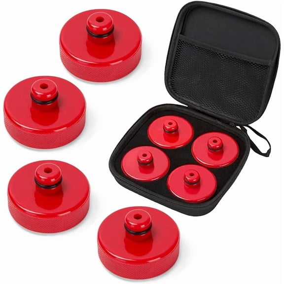 4X Lifting Jack Pad Fits Tesla Model 3/S/X/Y, 4 Pucks, Accessories for Tesla 2013 to 2024, Floor Jack Adapter Protects Battery & Chassis (4 Pucks with Storage Case ~ RED)