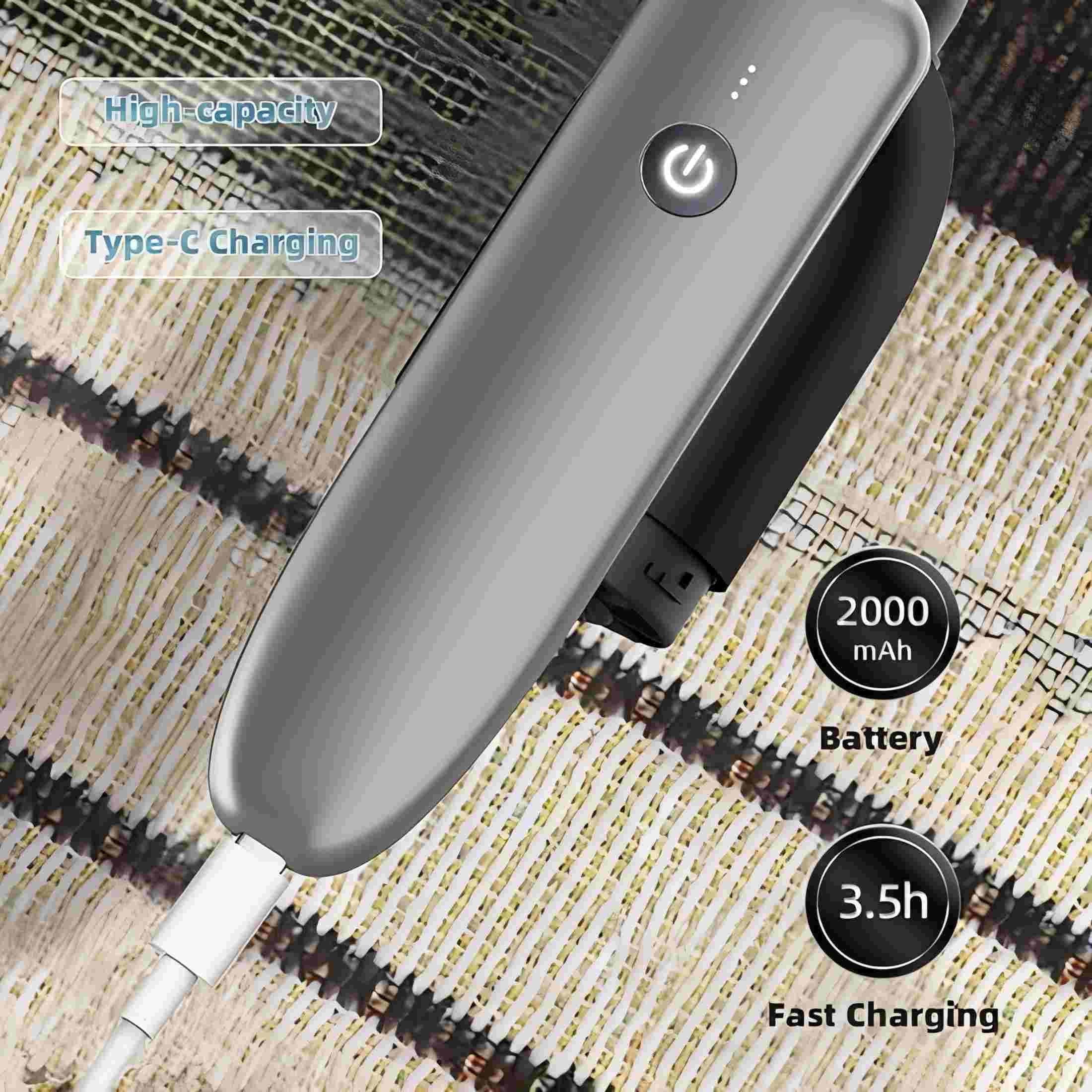 ELORTI Portable Car Vacuum Cordless, 10000Pa Powerful Suction Handheld for Pet Hair, Auto Detailing, Home Use with HEPA Filter