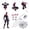 A, variant on Superhero‑Motif Glow‑in‑Dark Collectible Action Figure, 6.69" Premium ABS Stylized Figurine with Interchangeable Parts for Desktop & Display‑Case Showcase