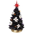 thumbnail image 3 of Northlight LED Lighted Skull and Ghost Halloween Tree - 12", 3 of 10