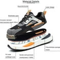 thumbnail image 4 of Steel Toe Work Shoes Sneakers for Men Women,Lightweight Indestructible Work Sneakers Puncture Proof Comfortable Slip On Safety Shoes for Industrial,Coustruction, 4 of 6