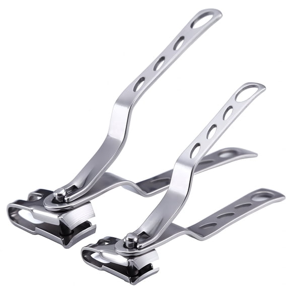 FACEGA Nail Clippers with 360-Degree Rotating Head - Stainless Steel Fingernails and Toenails Cutter Large and Small Sizes (Silver)