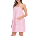 thumbnail image 3 of Liacowi Women Robe Dress Soft Sleeveless Lightweight Bathrobe Loose Slip Dress Nightwear, 3 of 7