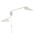 thumbnail image 3 of Modway Journey 2-Light Modern Metal Swing Arm Wall Sconce in White, 3 of 7
