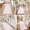 thumbnail image 2 of Wonnitar 2'x 6' Pink Floral Runner Rug for Hallway - Washable Rug Cute Girl Boho Print, Foldable Low Pile Non-Slip Floor Mat for Nursery, Kids Playroom, Entryway & Kitchen, 2 of 9