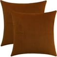 thumbnail image 7 of Comfy Rust Orange Throw Pillow Covers Decorative Square Super Soft Terracotta Cushion Couch Cases for Livingroom Sofa Decor, Set of 2, 18 x 18 Inch, 7 of 7