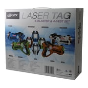GPX Laser Tag Set of 4 Blasters and 4 Vests