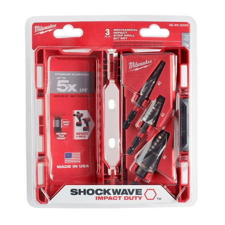 UPC: 0045242505135 | Milwaukee-48-89-9256 SHOCKWAVE Impact Duty Step Bit Mechanical Set (#2  #3  #8)