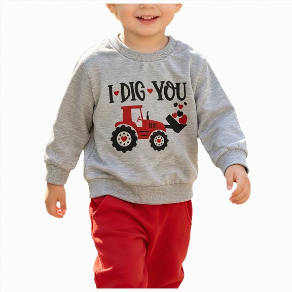 TOWED22 Baby Boy Fall Winter Clothes Toddler Kids Print Graphic Outfits Long Sleeve Sweatshirt Tops   Joggers Pants Set