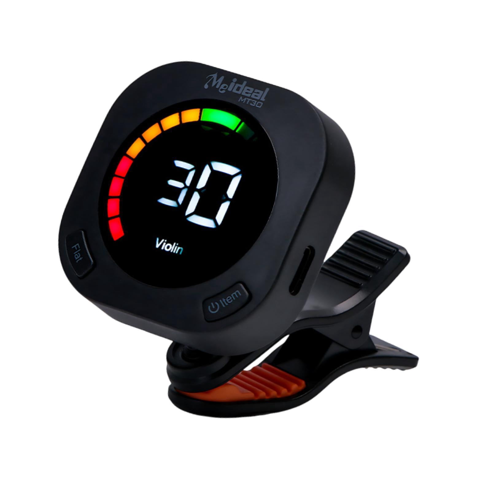 Guitar Tuner Bass Tuner Ukulele Clip on Rotatable 360 Degree ABS Material for Musicians Instrument Practice