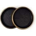 thumbnail image 6 of Set of 2 Plastic Whiskey Barrels Rustic Look (2 planters + 2 Matching Saucers) French Country Style Flowerpot Indoor Outdoor Garden Patio Office Home Decor Use Reusable Light Weight, 6 of 7