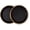 Gold, variant on 11" Heavy Duty Decorative Tray and Saucer Set, 2 Pack, Pot Planter Base for Indoor Outdoor Use, Black