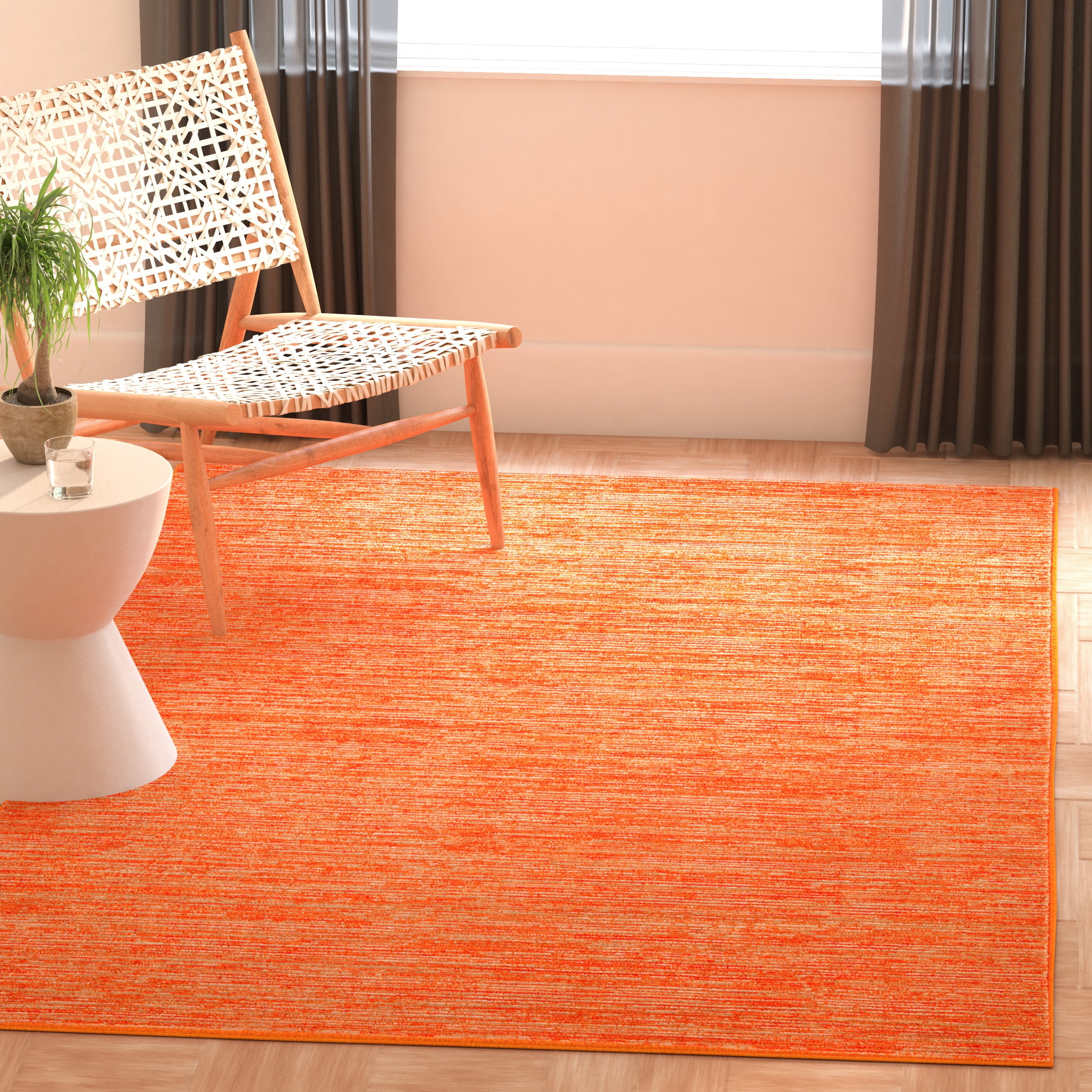 SAFAVIEH Vision Adrasteia Distressed Area Rug, Orange, 2' x 3' - Modern Design, Orange, Non-Shedding & Easy Cleaning, Ideal for Living Room, Bedroom, Dining Space, Entryway, Bathroom, Bedside