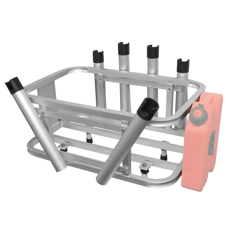 Extreme Max 3005.4257 Aluminum Jet Ski PWC Fishing Rod Rack and Cooler  Combo - Compatible with RotoPax Fuel Can Mounts 