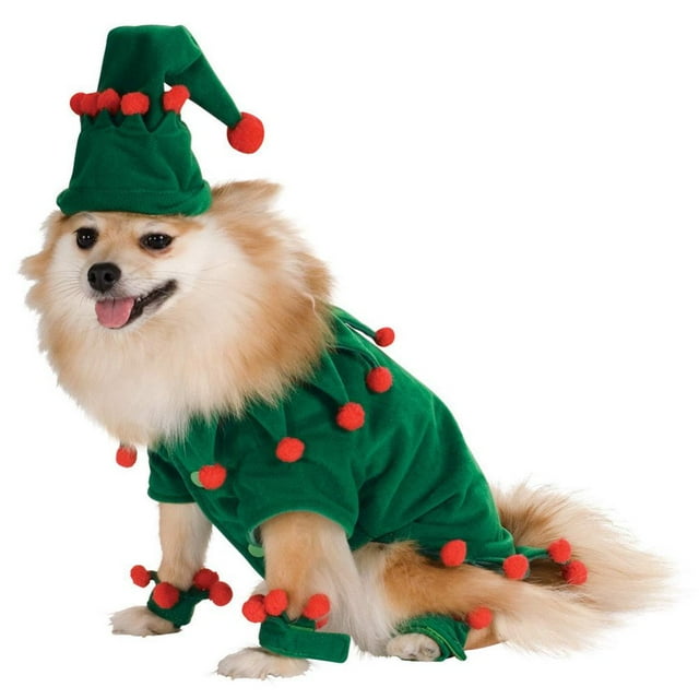 Dog Christmas Costumes Set Pet Elf Outfit Role Playing Clothes Set Dog Accessories New