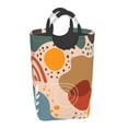 thumbnail image 2 of XMXT Collapsible Laundry Basket Hamper, Abstract Shape Plant Graffiti Large Laundry Bag Clothes Hamper with Aluminum Handle, 50L, 2 of 7
