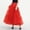 Red, variant on Women's 1950s Petticoat Lightweight Vintage Puffy Skirt Elastic High Waist A-Line Floor Length Ballet Half-Body Skirt