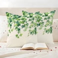 thumbnail image 4 of Outdoor Pillow Covers Pack of 2, Farmhouse Leaf Vine Waterproof Throw Pillowcase Cushion Cases, Rustic Green Leaves on Beige Decorative Pillow Cover for Couch Sofa Home Bed Patio, 4 of 9