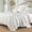 White & Brown & Beige Floral, variant on Bedduvit 100% Cotton Quilt Bedspread - Queen Size Quilt, Beige Brown Floral Cotton 3-Piece Quilt Set, Vintage Lightweight Reversible Queen Coverlet All-Season Bedding Set with 2 Pillow Shams, 98"x90"