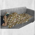 thumbnail image 6 of Geometric Soft Flannel Fleece Blanket, Square Pattern with Many Earthy Tones Geometric Illustration Mosaic Style Design, Cozy Plush for Indoor and Outdoor Use, 50" x 60", Multicolor, by Ambesonne, 6 of 6
