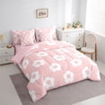 thumbnail image 3 of Homewish Vintage Flowers Twin Bedding Sets 7-Piece for Kids Children Teens,Chic Floral Bedding Comforter Set Microfiber,Pink White Breathable Sheet Sets,Super Cozy Room Decor,Reversible, 3 of 8