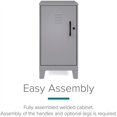 thumbnail image 2 of Space Solutions 27.5"H 2 Shelf Mini Metal Storage Locker Cabinet Silver, 2 of 10