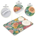 thumbnail image 4 of Yayeee Dish Drying Mat for Kitchen Counter Ultra Absorbent Easy Clean Pad 18x16", Floral Pattern, 4 of 7