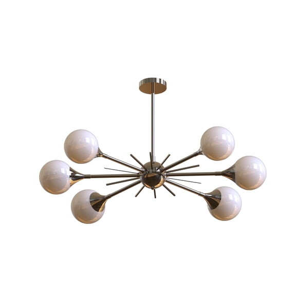 YWIS handcrafted Mid-Century Modern 6 light Sputnik chandelier beautiful ceiling light mid century pendant chandelier unique light for bedroom and guest room