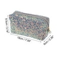 thumbnail image 3 of Unique Bargains 1 Pc Women Portable Sparkly Sequin Makeup Bag for Business Travel Vacation Polyester Multicolor, 3 of 3