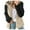A Khaki, variant on Clearance LYXSSBYX Women Long Sleeve Shacket Jacket Hot Sale Clearance Warm Faux Coat Jacket Winter Zipper Solid Long Sleeve Outerwear