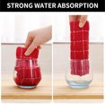 thumbnail image 5 of Cotton Terry Kitchen Towels(12*12inches), Checkered Designed, Soft and Super Absorbent Dish Towels, 4 Pack - Red, 5 of 5