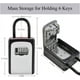 thumbnail image 2 of Caja de bloqueo de llaves montada en la pared, caja de bloqueo portátil para llave de casa, capacidad de 5 llaves, código reiniciable resistente a la intemperie, caja de seguridad para llaves de casa, 2 of 8