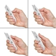 thumbnail image 4 of Utility Knife with Retractable Blade– Ergonomic Aluminum Alloy Box Cutter with 3 Locking Positions and Carbon Steel Razors by Stalwart (Set of 6), 4 of 8